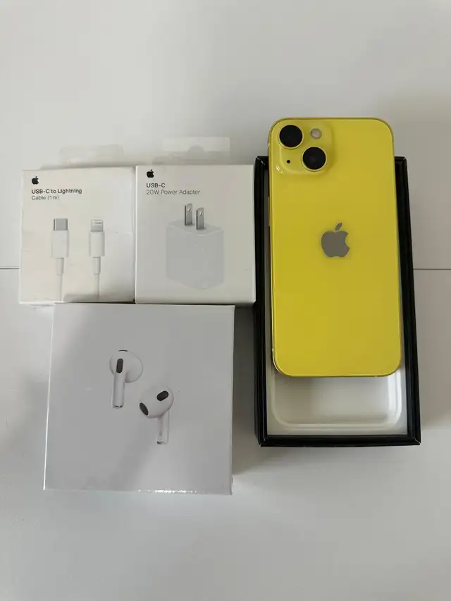 iPhone 14 128gb Yellow 86% battery Accessories Pkg/Delivery