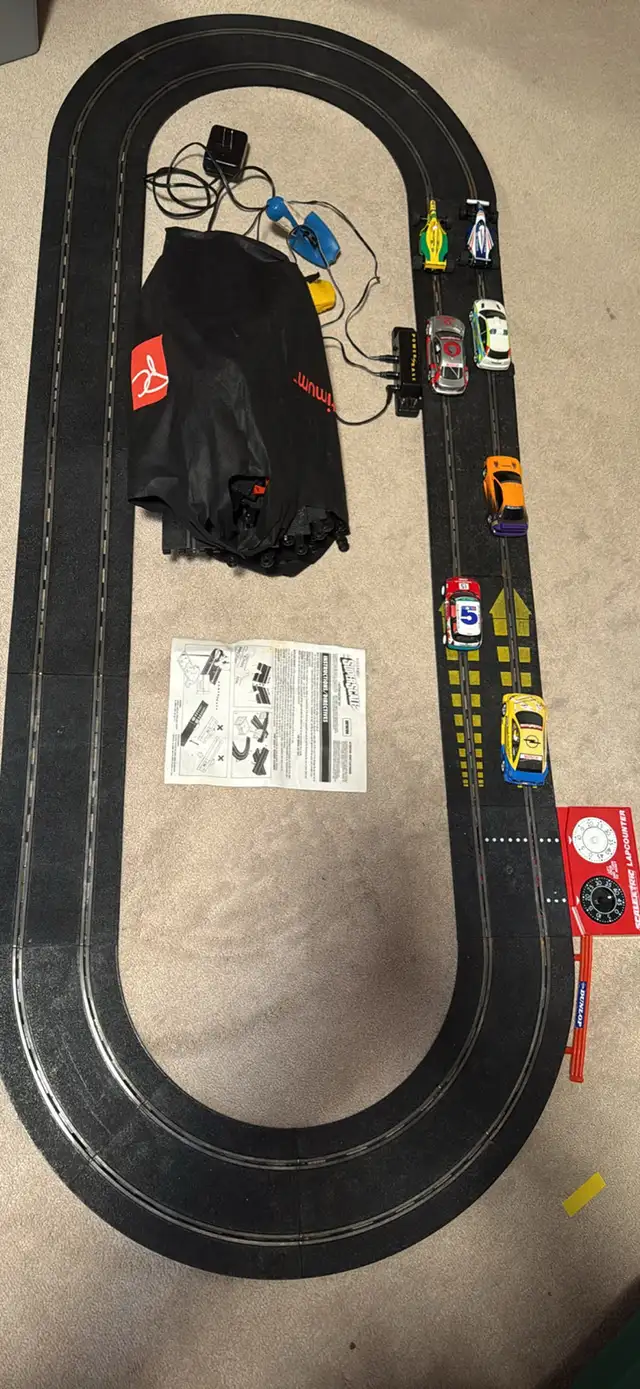 Super Scalextric Slot Car Set Complete 7 Cars – Priced to Sell