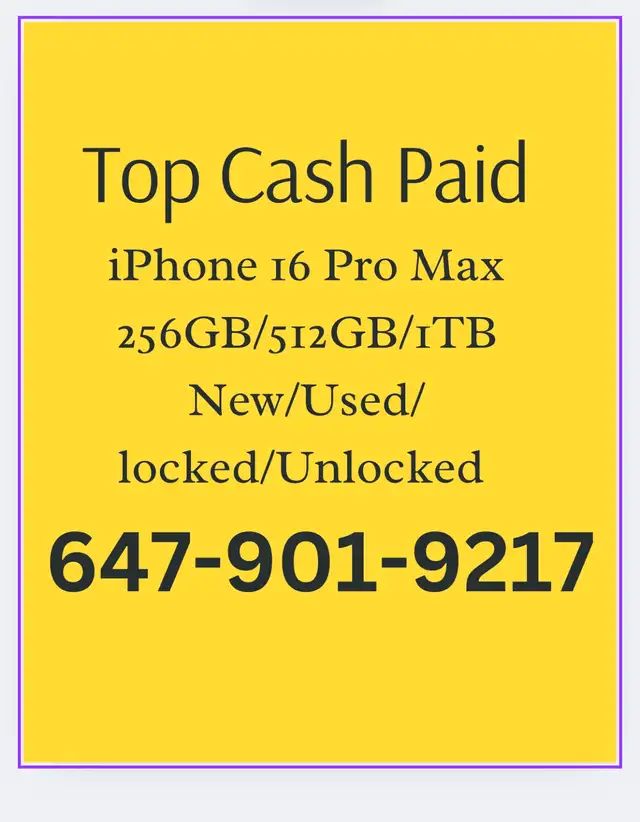 CASH paid for NEW iPhone 16 pro max 256gigabytes