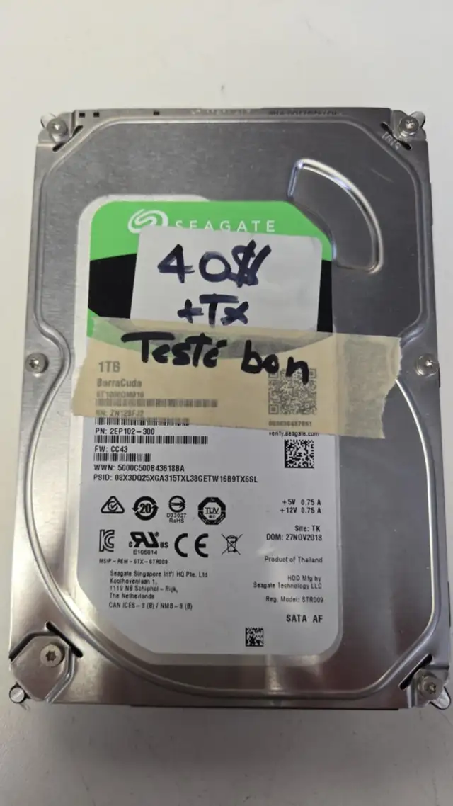 Disque dur HDD 1 To Seagate BarraCuda – Testé