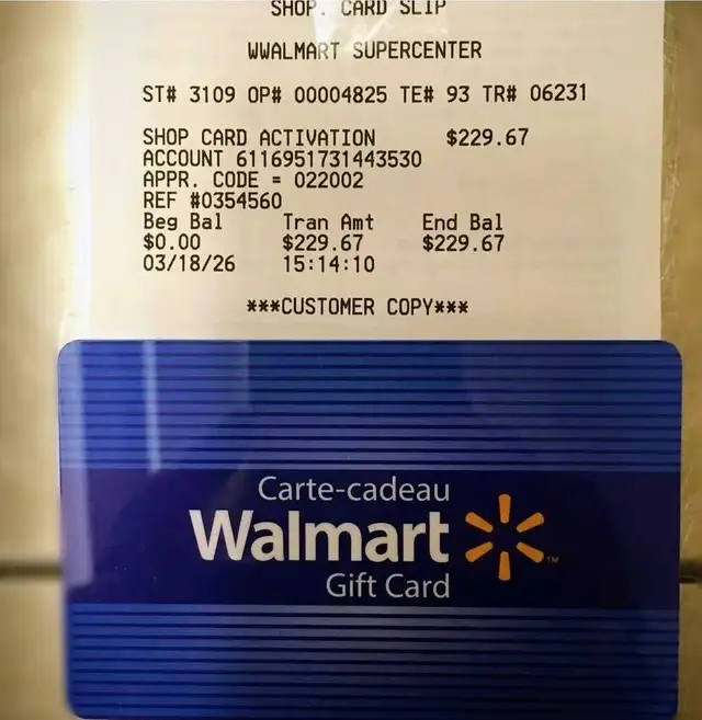 Walmart Gift Card $230