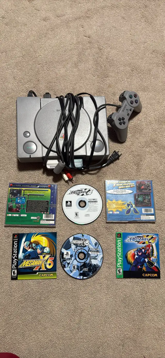 PS1 Console Bundle with Games, Controller & Memory Cards – $150