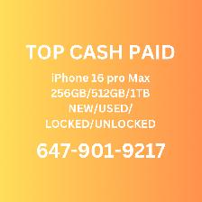 iphone 16/16pro/16promax USED 512GB CASH PAID!
