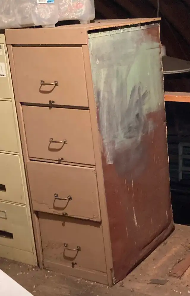 4 Drawer Wood Filing Cabinet