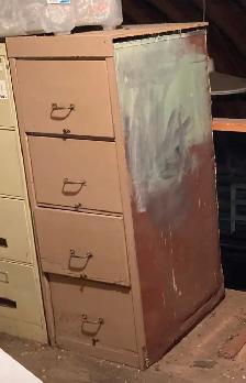 4 Drawer Wood Filing Cabinet