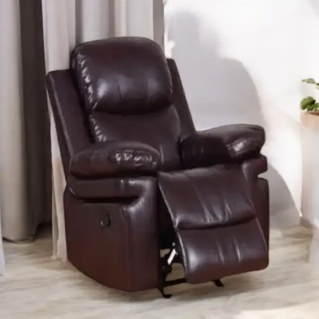 Elegant New Recliner Sofa In Air-Leather Upholstery Amazing Sale