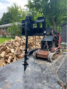 Heavy Duty Skid Steer Auger with 3 Bits – Ready to Use