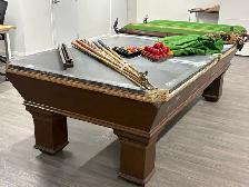 Full Size Slate Pool Table (8.5 ft) – Solid Wood – Complete Set - Photo 2