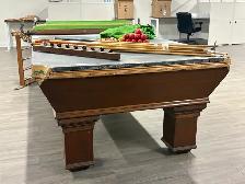 Full Size Slate Pool Table (8.5 ft) – Solid Wood – Complete Set - Photo 3