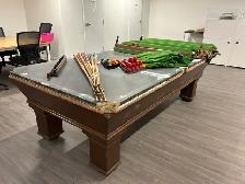 Full Size Slate Pool Table (8.5 ft) – Solid Wood – Complete Set - Photo 4