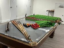 Full Size Slate Pool Table (8.5 ft) – Solid Wood – Complete Set - Photo 10