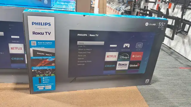 PHILIPS 55' ROKU TV 4K UHD TV