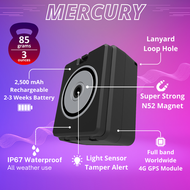 Mini GPS Tracker Magnetic Waterproof | PlanetGPS (Mercury) - Photo 3
