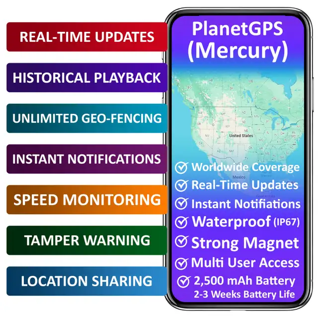 Mini GPS Tracker Magnetic Waterproof | PlanetGPS (Mercury) - Photo 4