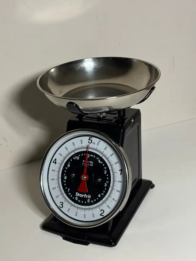 Starfrit Analog Kitchen Scale 5kg w/ Stainless Bowl - Photo 4