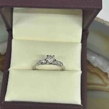 Timeless 14K WG Baguette Diamond Ring