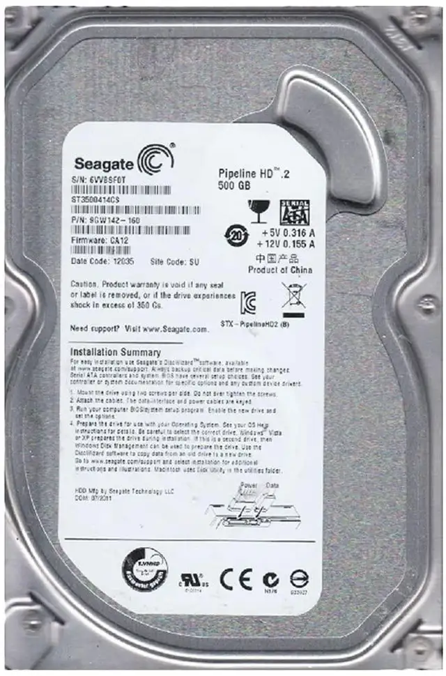 Seagate Hard Drive 500 Gb guaranteed error-free