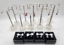 14k Gold Earrings, Hoops, Studs with Diamonds, Rubies, Amethyst