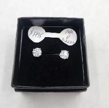 14k Gold Earrings, Hoops, Studs with Diamonds, Rubies, Amethyst - Photo 2