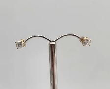 14k Gold Earrings, Hoops, Studs with Diamonds, Rubies, Amethyst - Photo 9