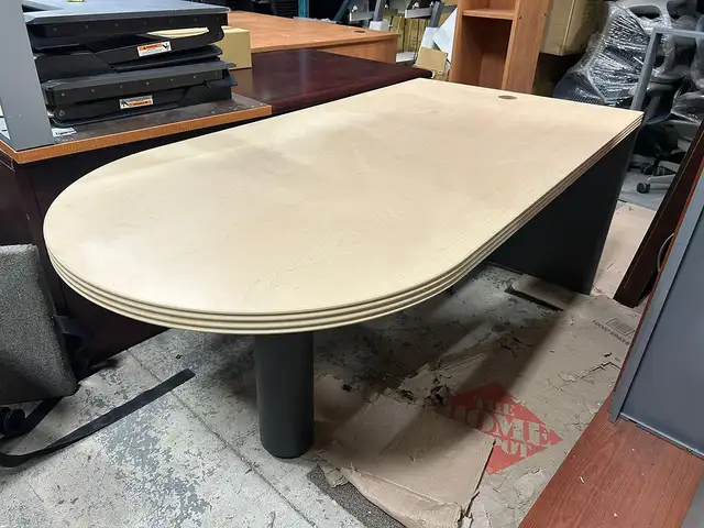 Maple D-Top Desk-Used Desk-Ufficio Furniture-Call Us Now!