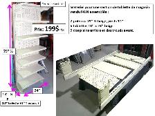 Section de tablette 10'' la.x 24''lo x 79'' h et autres