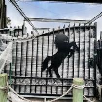 Heavy Duty 14FT Driveway Gate with Horse Artwork - Photo 4