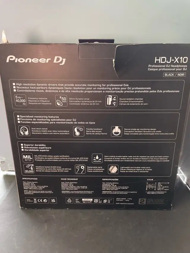 NEW PIONEER DJ HDJ-X10 HEADPHONES - Photo 2