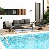 Brand New 5Pcs Patio Furniture Set Swivel Roker Chairs $799