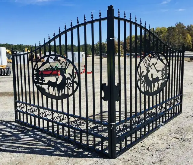 Brand New 20FT Driveway Iron Gate – Decorative Deer Design - Photo 3