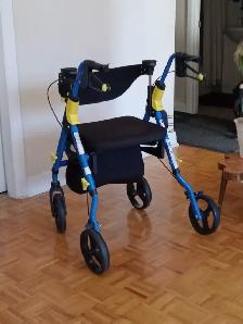 Walker:  Medline superlight ROLLATOR with 8 ' wheels. - Photo 3