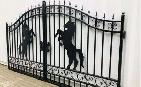 20FT Iron Driveway Gate – Durable & Elegant Horse Design