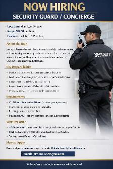 NOW HIRING SECURITY GUARD / CONCIERGE