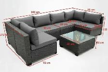 Brand New 7 pcs Patio Furniture Set with Glass Coffee Table $499