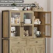 Brand New 41.3" Large Pantry Cabinet w. Clear Glass Doors $279 - Photo 3