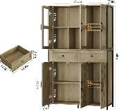 Brand New 41.3" Large Pantry Cabinet w. Clear Glass Doors $279 - Photo 5