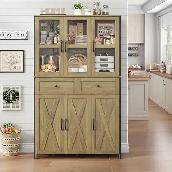 Brand New 41.3" Large Pantry Cabinet w. Clear Glass Doors $279 - Photo 6