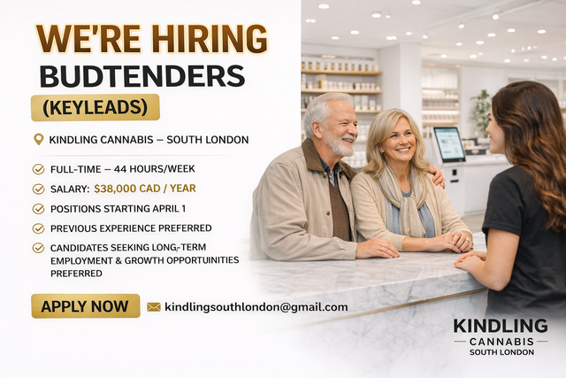 Hiring Budtenders – Full-Time – South London– Growth Opportunity