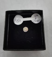 10k Gold Earrings, Hoops, Studs with Diamonds, Opals, Aquamarine - Photo 2