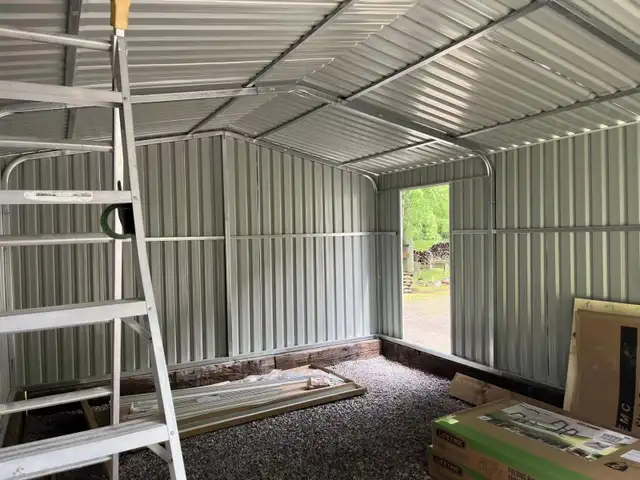 14'x19' Steel Car Shed Garage – Perfect for Vehicles & Storage - Photo 4