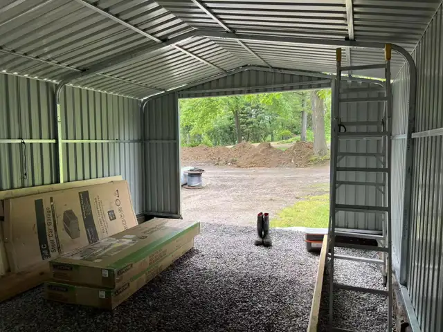 14'x19' Steel Car Shed Garage – Perfect for Vehicles & Storage - Photo 6