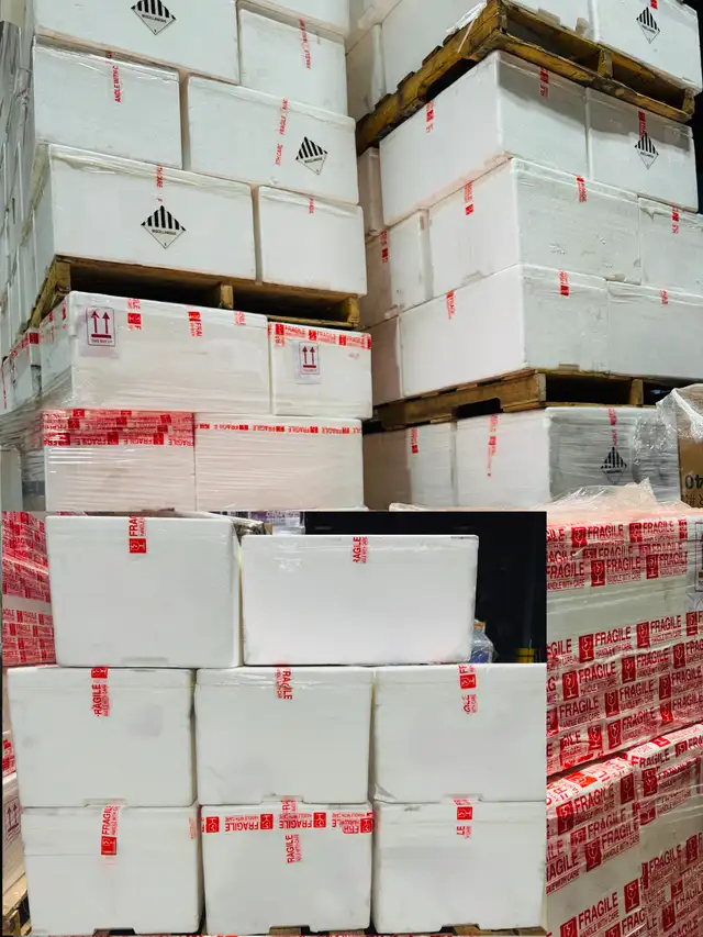 $5/BOX - EXCELLENT QUALITY STYROFOAM BOXES FOR SALE