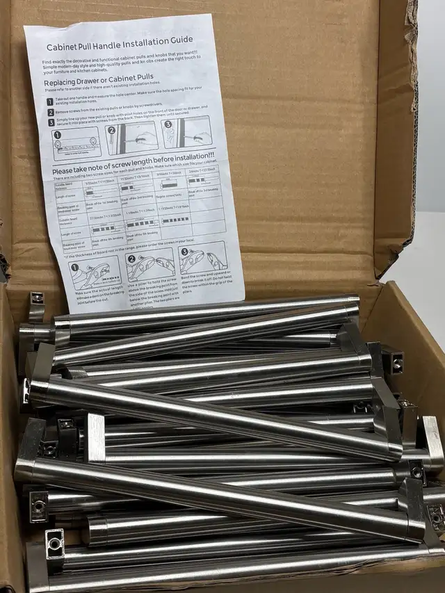 30-Pack Modern Stainless Steel Cabinet Handles - Photo 5