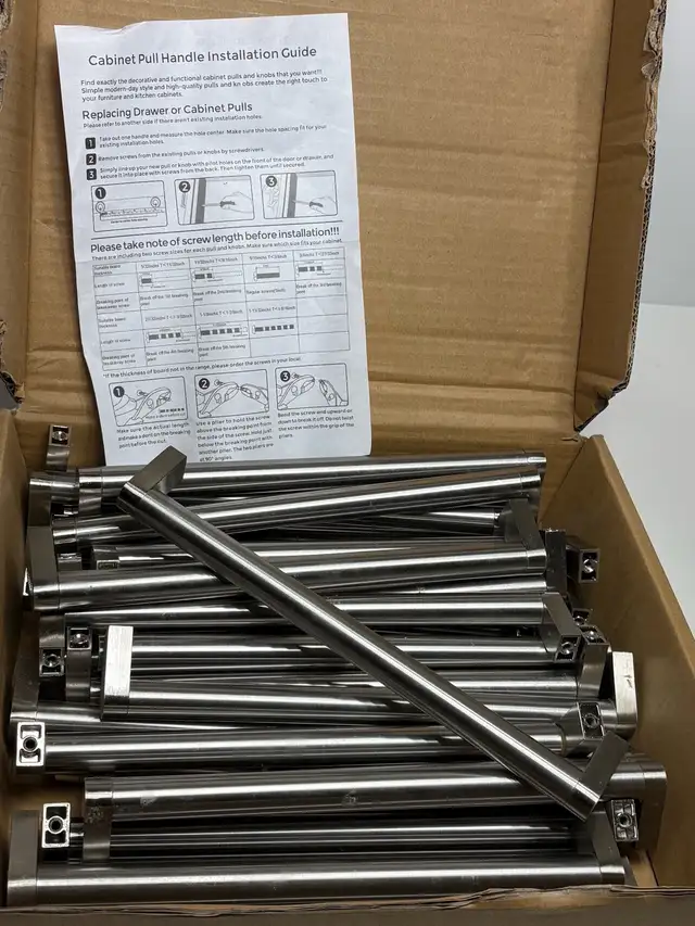 30-Pack Modern Stainless Steel Cabinet Handles - Photo 8