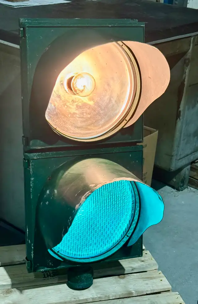Vintage "Crouse-Hinds" Decommissioned Traffic Light (Metal)