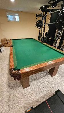 Used 8' Canada Billiard pool table ALEX BILLIARD 416-716-6707