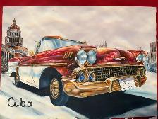 1958 Chevrolet Hand-Painted Artwork – 28" x 22"