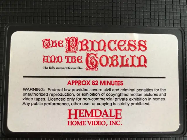 The Princess and the Goblin – VHS Kids Animated Cartoon Movie - Photo 6