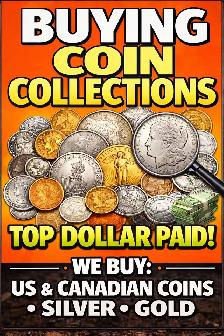 Wanted silver coin collections— buying