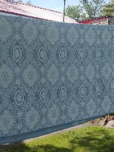Two tone blue and white quilt 100 x 106